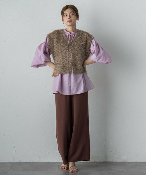 Droite lautreamont / ドロワットロートレアモン ダウンジャケット・ベスト | ラメフェザーニットベスト≪手洗い可能≫ | 詳細10