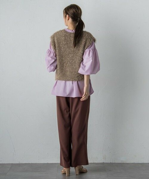 Droite lautreamont / ドロワットロートレアモン ダウンジャケット・ベスト | ラメフェザーニットベスト≪手洗い可能≫ | 詳細11