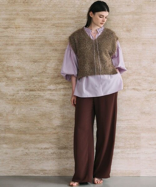 Droite lautreamont / ドロワットロートレアモン ダウンジャケット・ベスト | ラメフェザーニットベスト≪手洗い可能≫ | 詳細17