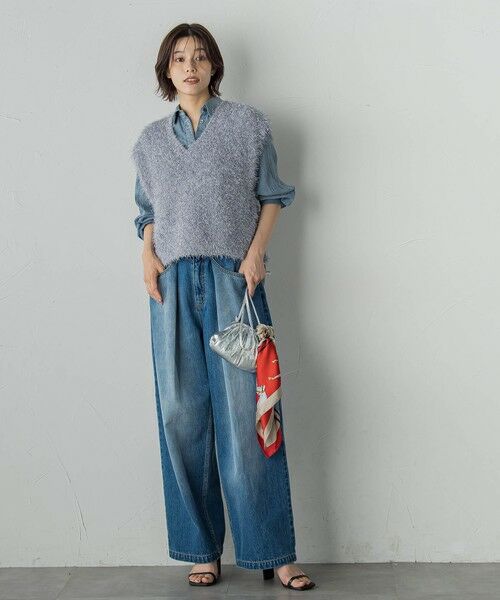 Droite lautreamont / ドロワットロートレアモン ダウンジャケット・ベスト | ラメフェザーニットベスト≪手洗い可能≫ | 詳細20