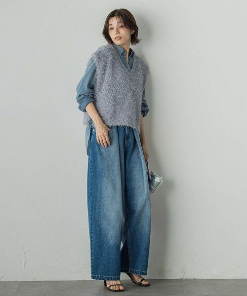 Droite lautreamont / ドロワットロートレアモン ダウンジャケット・ベスト | ラメフェザーニットベスト≪手洗い可能≫ | 詳細23