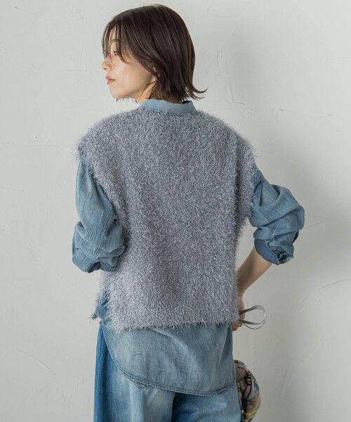 Droite lautreamont / ドロワットロートレアモン ダウンジャケット・ベスト | ラメフェザーニットベスト≪手洗い可能≫ | 詳細27