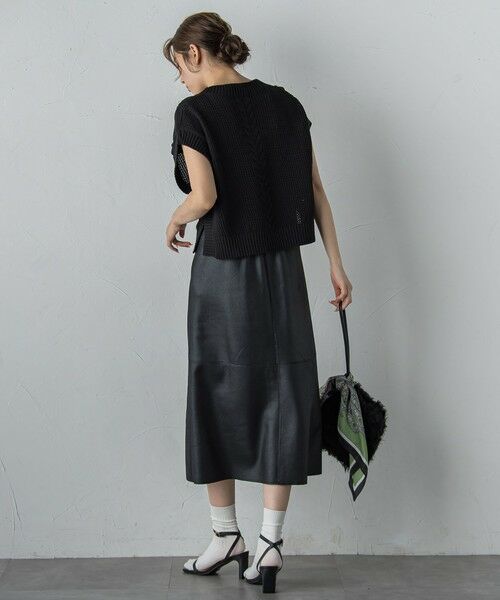 Droite lautreamont / ドロワットロートレアモン ダウンジャケット・ベスト | メッシュケーブルニットベスト≪手洗い可能≫ | 詳細10