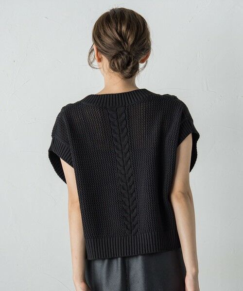 Droite lautreamont / ドロワットロートレアモン ダウンジャケット・ベスト | メッシュケーブルニットベスト≪手洗い可能≫ | 詳細14