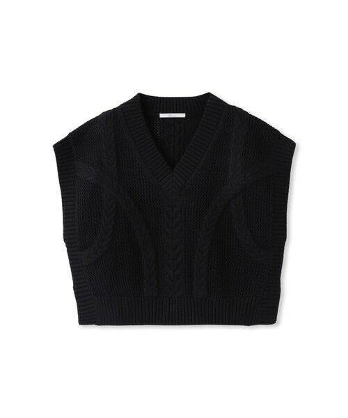 Droite lautreamont / ドロワットロートレアモン ダウンジャケット・ベスト | メッシュケーブルニットベスト≪手洗い可能≫ | 詳細15