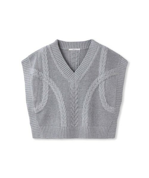 Droite lautreamont / ドロワットロートレアモン ダウンジャケット・ベスト | メッシュケーブルニットベスト≪手洗い可能≫ | 詳細22