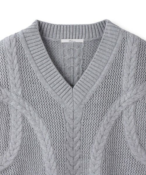 Droite lautreamont / ドロワットロートレアモン ダウンジャケット・ベスト | メッシュケーブルニットベスト≪手洗い可能≫ | 詳細24