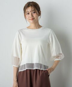 Droite lautreamont / ドロワットロートレアモン ニット・セーター | シアー切替えニット≪手洗い可能≫