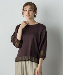 Droite lautreamont / ドロワットロートレアモン ニット・セーター | シアー切替えニット≪手洗い可能≫