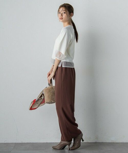 Droite lautreamont / ドロワットロートレアモン ニット・セーター | シアー切替えニット≪手洗い可能≫ | 詳細3