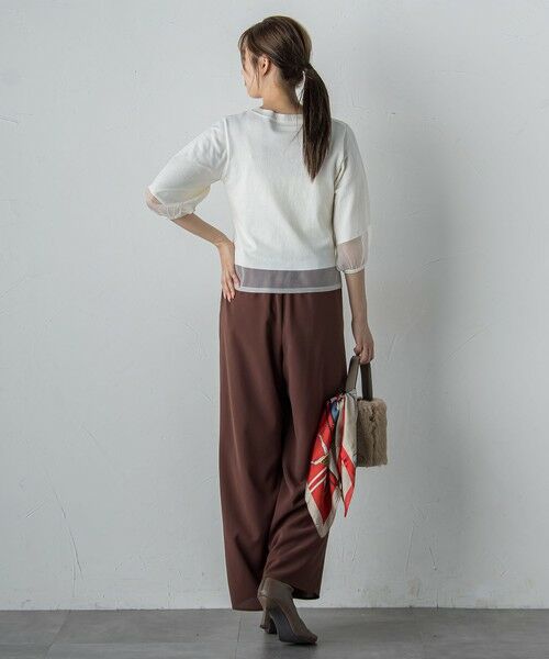 Droite lautreamont / ドロワットロートレアモン ニット・セーター | シアー切替えニット≪手洗い可能≫ | 詳細4