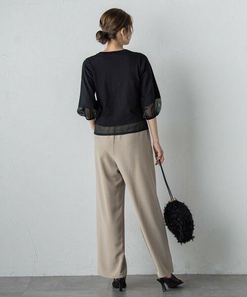 Droite lautreamont / ドロワットロートレアモン ニット・セーター | シアー切替えニット≪手洗い可能≫ | 詳細11