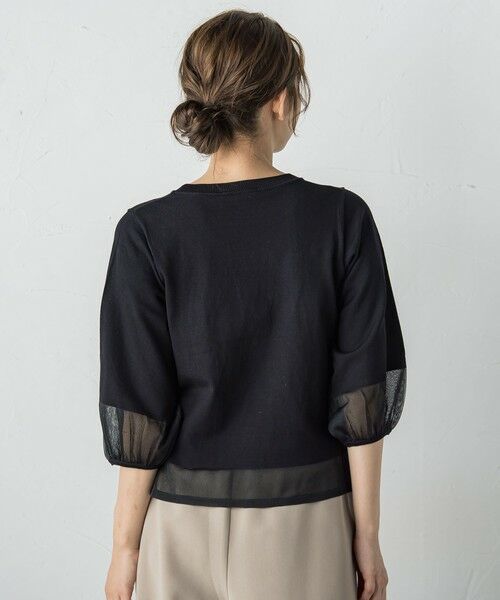 Droite lautreamont / ドロワットロートレアモン ニット・セーター | シアー切替えニット≪手洗い可能≫ | 詳細14