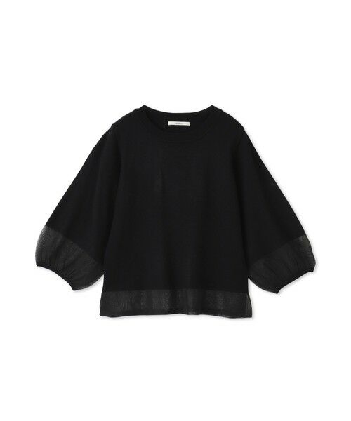 Droite lautreamont / ドロワットロートレアモン ニット・セーター | シアー切替えニット≪手洗い可能≫ | 詳細15