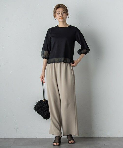 Droite lautreamont / ドロワットロートレアモン ニット・セーター | シアー切替えニット≪手洗い可能≫ | 詳細9