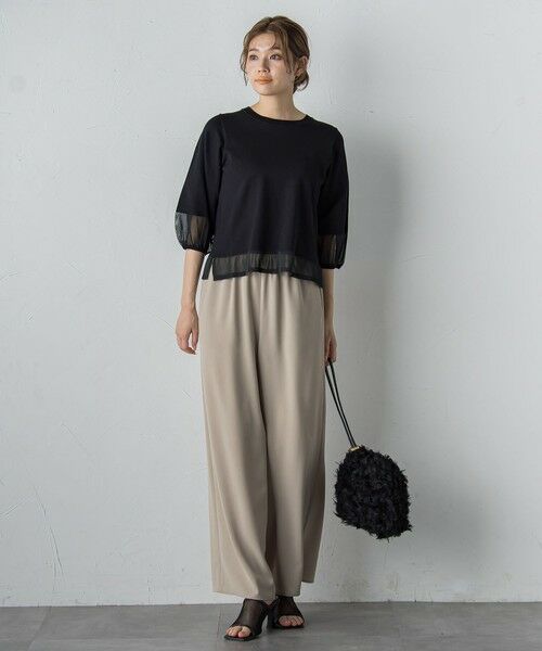 Droite lautreamont / ドロワットロートレアモン ニット・セーター | シアー切替えニット≪手洗い可能≫ | 詳細10