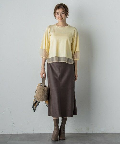 Droite lautreamont / ドロワットロートレアモン ニット・セーター | シアー切替えニット≪手洗い可能≫ | 詳細16