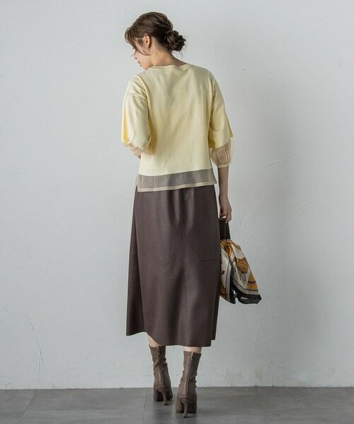 Droite lautreamont / ドロワットロートレアモン ニット・セーター | シアー切替えニット≪手洗い可能≫ | 詳細18