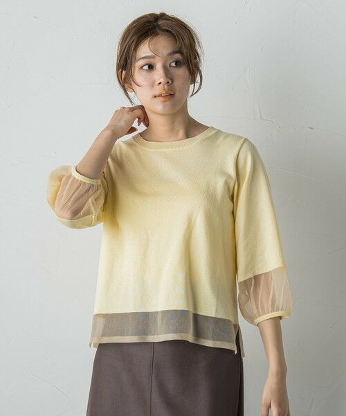 Droite lautreamont / ドロワットロートレアモン ニット・セーター | シアー切替えニット≪手洗い可能≫ | 詳細19