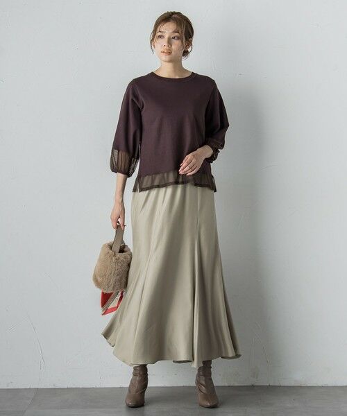 Droite lautreamont / ドロワットロートレアモン ニット・セーター | シアー切替えニット≪手洗い可能≫ | 詳細28