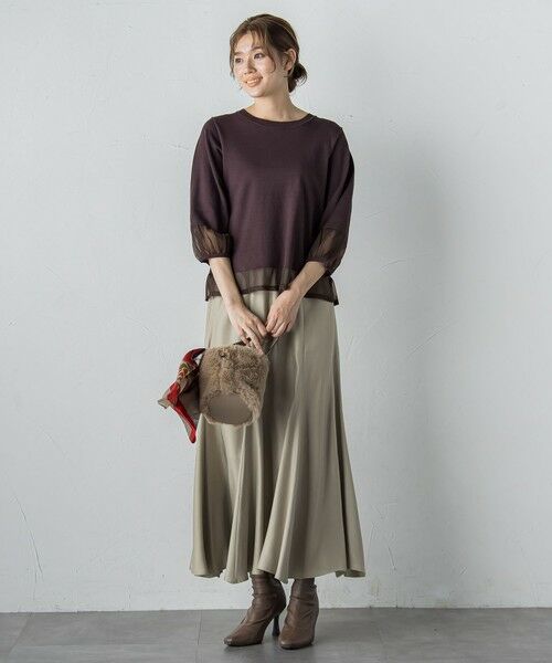 Droite lautreamont / ドロワットロートレアモン ニット・セーター | シアー切替えニット≪手洗い可能≫ | 詳細30