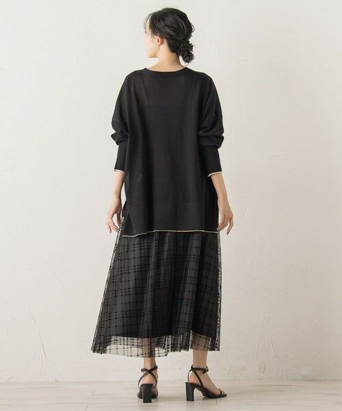 Droite lautreamont / ドロワットロートレアモン ニット・セーター | Vネックバイカラープルオーバー≪手洗い可能≫ | 詳細3