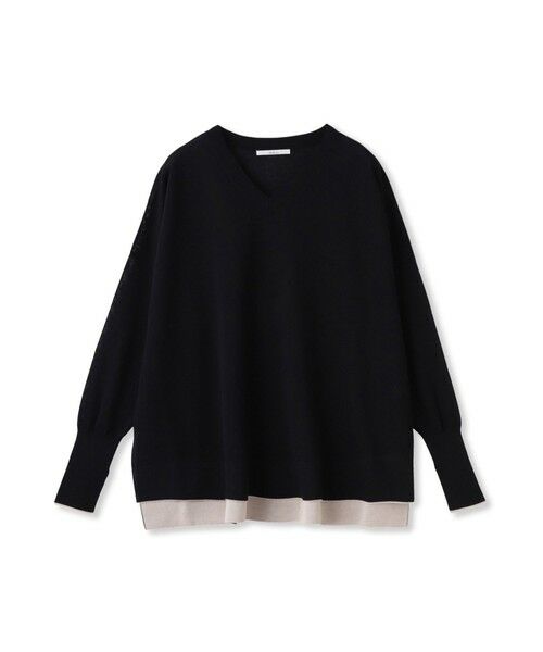 Droite lautreamont / ドロワットロートレアモン ニット・セーター | Vネックバイカラープルオーバー≪手洗い可能≫ | 詳細10