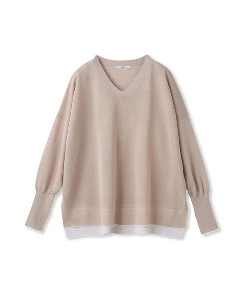 Droite lautreamont / ドロワットロートレアモン ニット・セーター | Vネックバイカラープルオーバー≪手洗い可能≫ | 詳細18