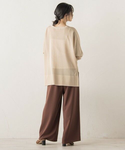 Droite lautreamont / ドロワットロートレアモン ニット・セーター | Vネックバイカラープルオーバー≪手洗い可能≫ | 詳細13