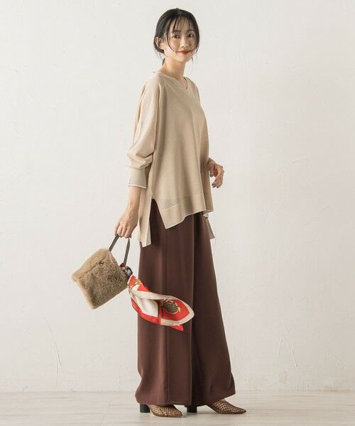 Droite lautreamont / ドロワットロートレアモン ニット・セーター | Vネックバイカラープルオーバー≪手洗い可能≫ | 詳細14