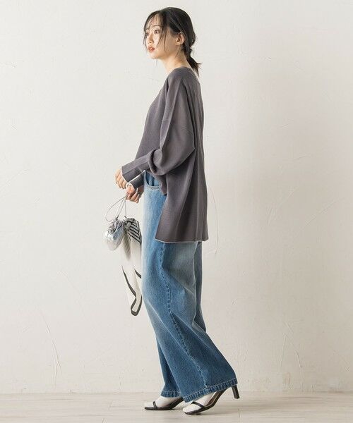 Droite lautreamont / ドロワットロートレアモン ニット・セーター | Vネックバイカラープルオーバー≪手洗い可能≫ | 詳細26