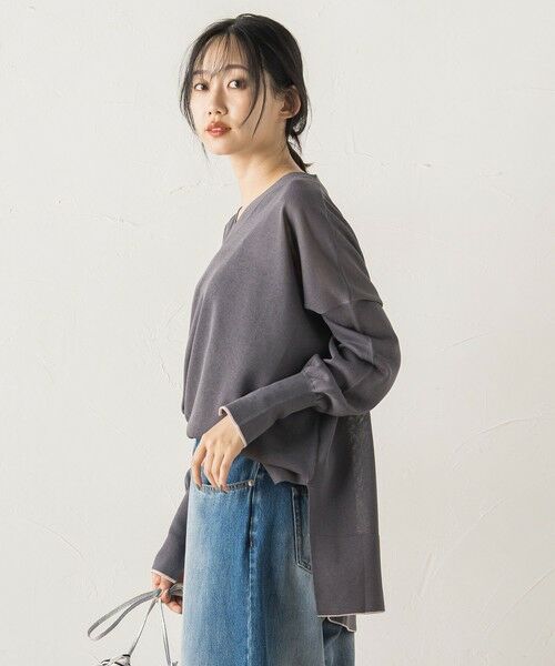 Droite lautreamont / ドロワットロートレアモン ニット・セーター | Vネックバイカラープルオーバー≪手洗い可能≫ | 詳細29