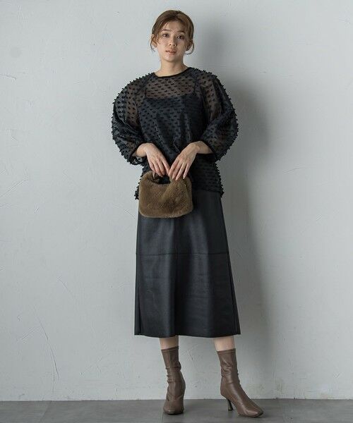 Droite lautreamont / ドロワットロートレアモン シャツ・ブラウス | ポンポンジャガードブラウス≪洗濯機で洗える≫ | 詳細15