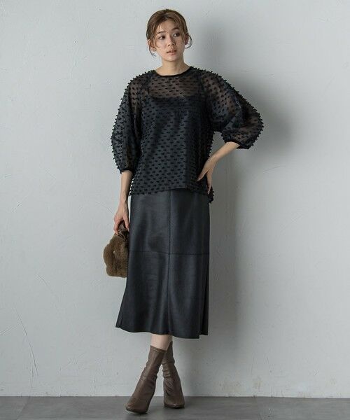 Droite lautreamont / ドロワットロートレアモン シャツ・ブラウス | ポンポンジャガードブラウス≪洗濯機で洗える≫ | 詳細17