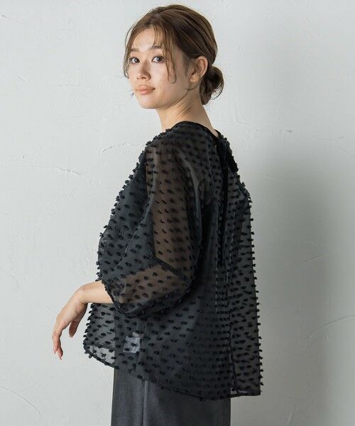 Droite lautreamont / ドロワットロートレアモン シャツ・ブラウス | ポンポンジャガードブラウス≪洗濯機で洗える≫ | 詳細20