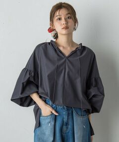 Droite lautreamont / ドロワットロートレアモン シャツ・ブラウス | セミシアーフリルブラウス≪洗濯機で洗える≫