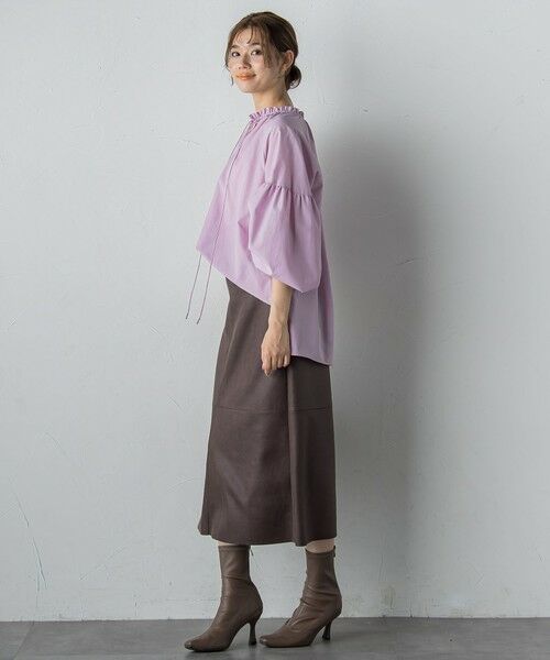 Droite lautreamont / ドロワットロートレアモン シャツ・ブラウス | セミシアーフリルブラウス≪洗濯機で洗える≫ | 詳細12