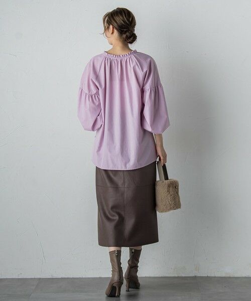 Droite lautreamont / ドロワットロートレアモン シャツ・ブラウス | セミシアーフリルブラウス≪洗濯機で洗える≫ | 詳細13