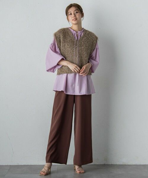 Droite lautreamont / ドロワットロートレアモン シャツ・ブラウス | セミシアーフリルブラウス≪洗濯機で洗える≫ | 詳細17