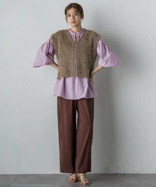 Droite lautreamont / ドロワットロートレアモン シャツ・ブラウス | セミシアーフリルブラウス≪洗濯機で洗える≫ | 詳細18