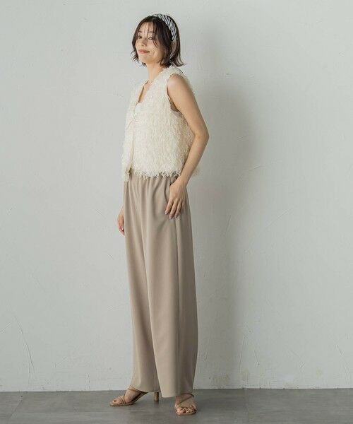 Droite lautreamont / ドロワットロートレアモン ダウンジャケット・ベスト | フェザーニットファンシーベスト≪手洗い可能≫ | 詳細1