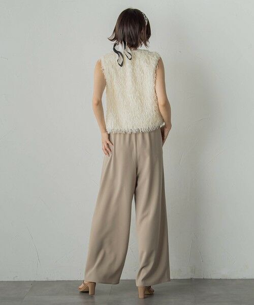 Droite lautreamont / ドロワットロートレアモン ダウンジャケット・ベスト | フェザーニットファンシーベスト≪手洗い可能≫ | 詳細2