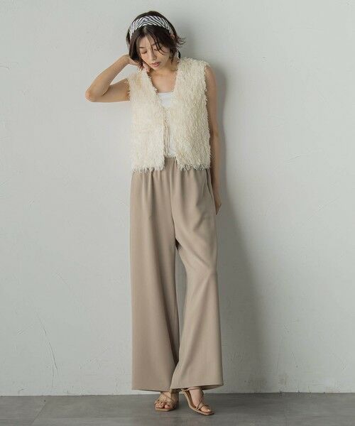 Droite lautreamont / ドロワットロートレアモン ダウンジャケット・ベスト | フェザーニットファンシーベスト≪手洗い可能≫ | 詳細3