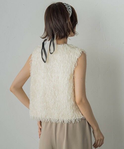 Droite lautreamont / ドロワットロートレアモン ダウンジャケット・ベスト | フェザーニットファンシーベスト≪手洗い可能≫ | 詳細7