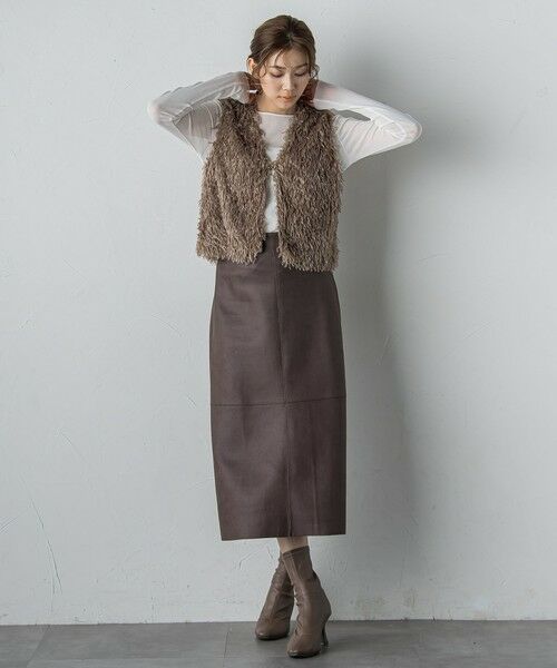 Droite lautreamont / ドロワットロートレアモン ダウンジャケット・ベスト | フェザーニットファンシーベスト≪手洗い可能≫ | 詳細11