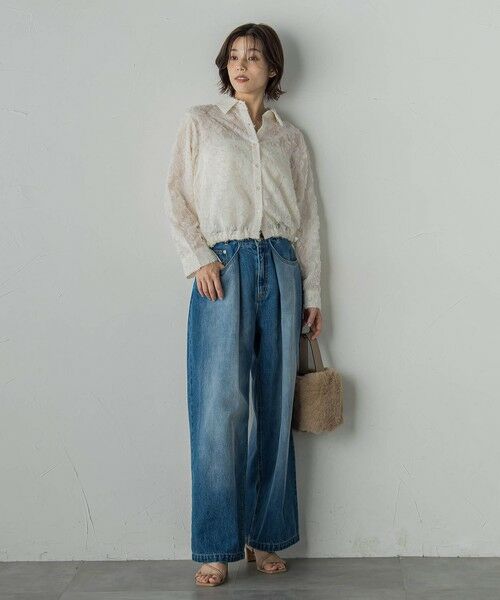 Droite lautreamont / ドロワットロートレアモン シャツ・ブラウス | カットジャガードブラウス≪手洗い可能≫ | 詳細1