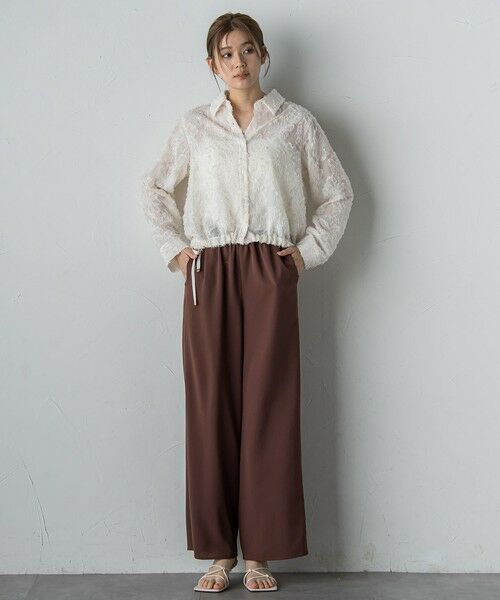 Droite lautreamont / ドロワットロートレアモン シャツ・ブラウス | カットジャガードブラウス≪手洗い可能≫ | 詳細8