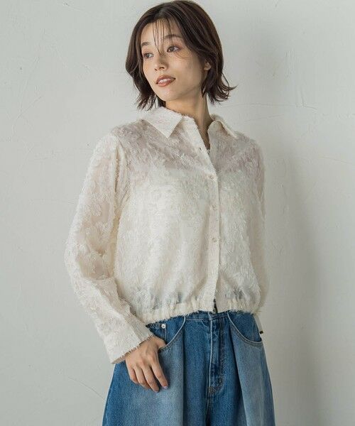 Droite lautreamont / ドロワットロートレアモン シャツ・ブラウス | カットジャガードブラウス≪手洗い可能≫ | 詳細6