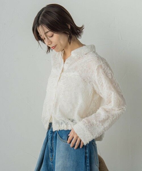 Droite lautreamont / ドロワットロートレアモン シャツ・ブラウス | カットジャガードブラウス≪手洗い可能≫ | 詳細7