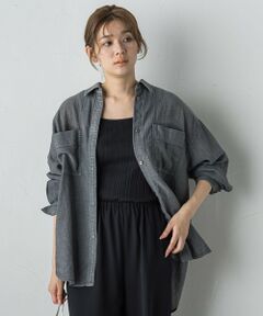 Droite lautreamont / ドロワットロートレアモン シャツ・ブラウス | シアーデニムシャツ≪洗濯機で洗える≫